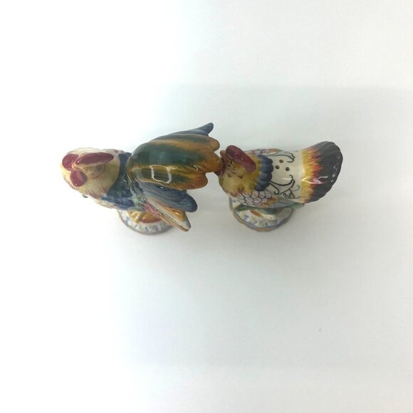 Fritz and Floyd Ricamo Rooster Hen Salt and Pepper Shaker Tuscany Collectible - Picture 6 of 10